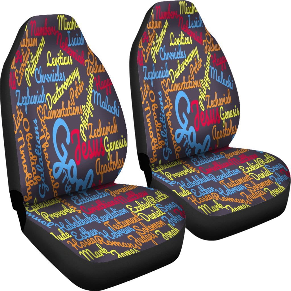 Custom-Made Holy Bible Books Grey Mixed Color Car Seat Covers