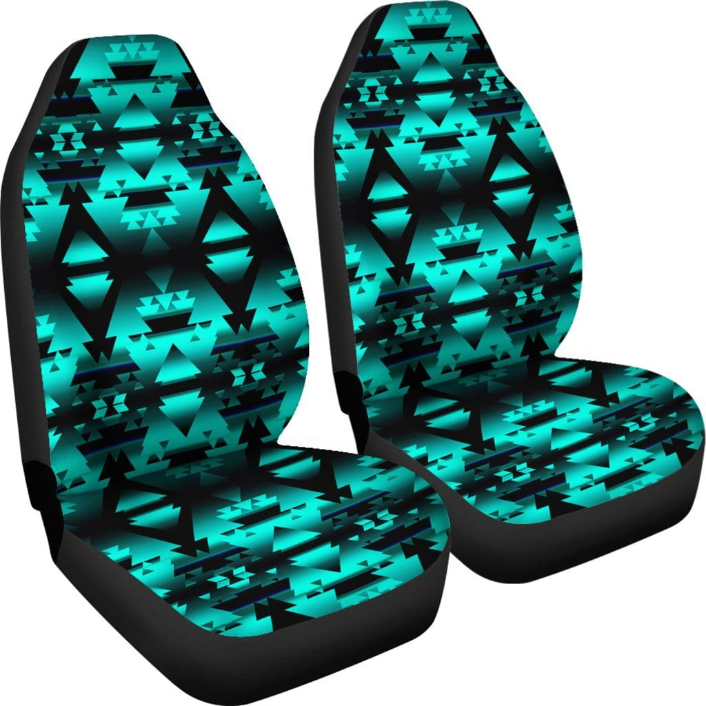 Dark Teal Winter Camp Car Seat Covers