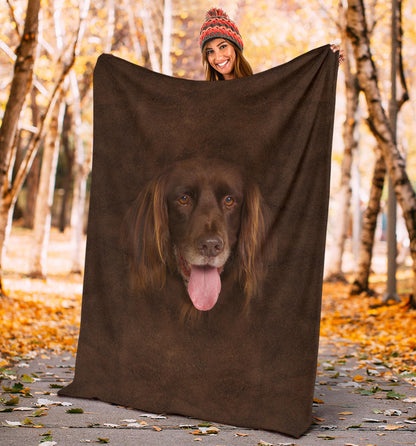 Premium Blanket German Longhaired Pointer Face Hair
