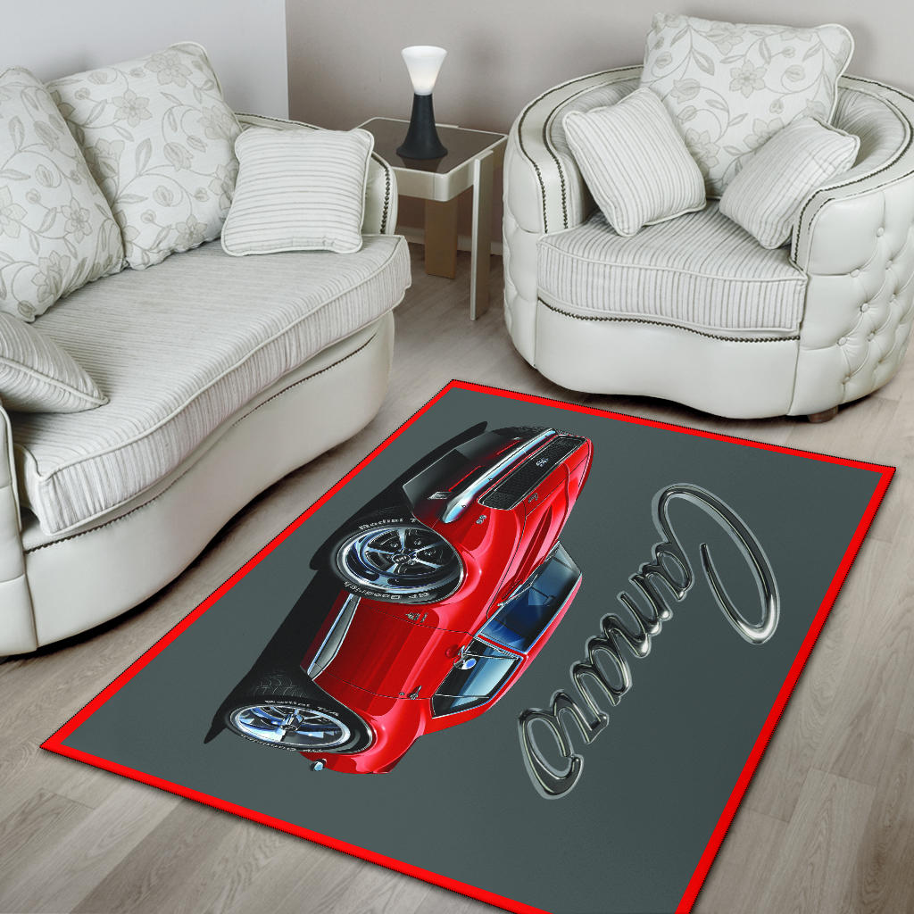 1967 Camaro SS Area Rug Gray
