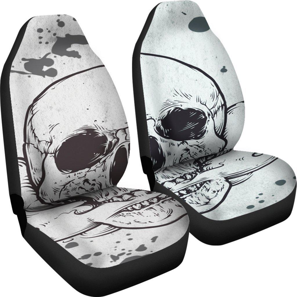 Smoking Skull Design Seat Covers