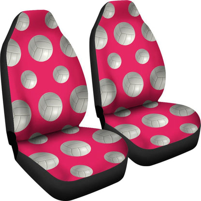 Pink Volleyball Design Seat Covers