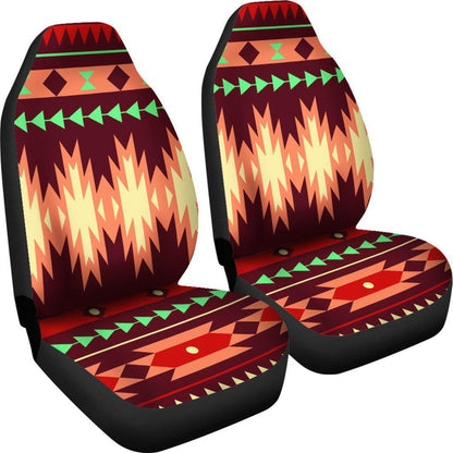 Burgundy Aztec Pattern Seat Covers