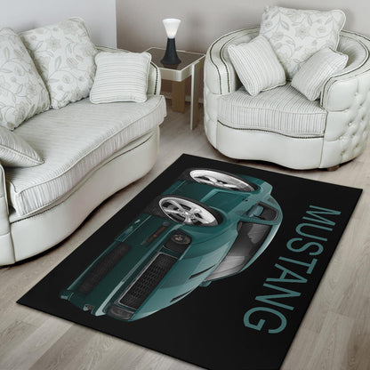 2008 Mustang Car Art Area Rug