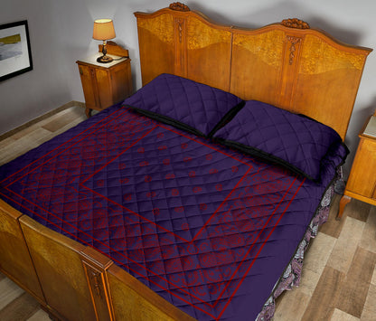 Purple and Red Bandana Bed Quilts with Shams
