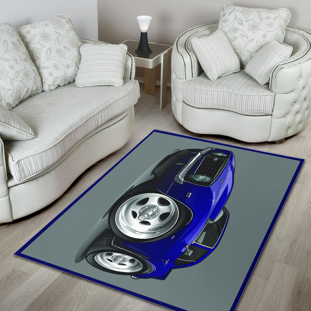 1st Generation Purple Camaro SS Gray Area Rug
