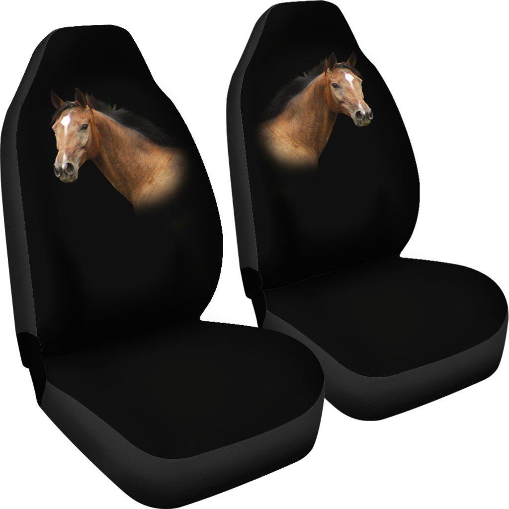 Quarter Horse Head Black Seat Covers