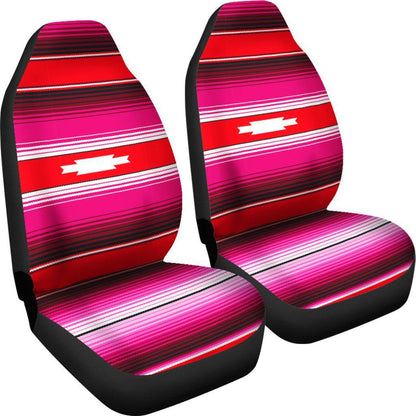 Burgundy Aztec Design Seat Covers