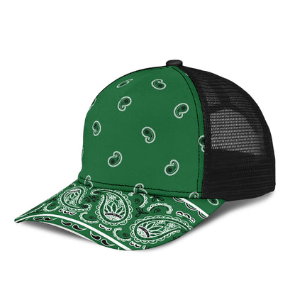 Classic Green Bandana All Over Mesh Back Cap