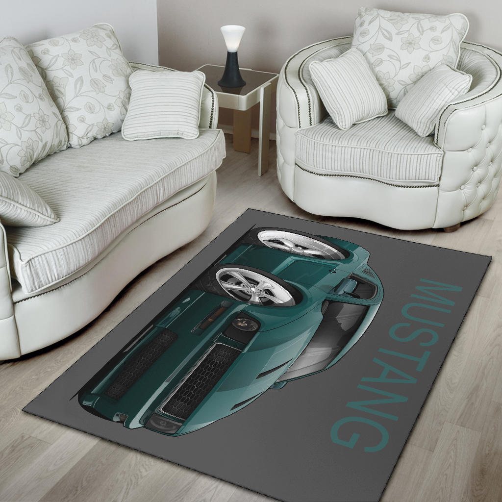2008 Mustang Car Art Area Rug