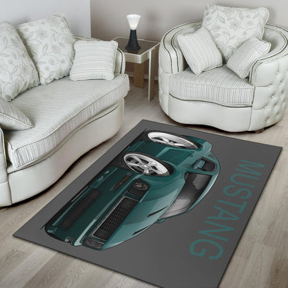 2008 Mustang Car Art Area Rug