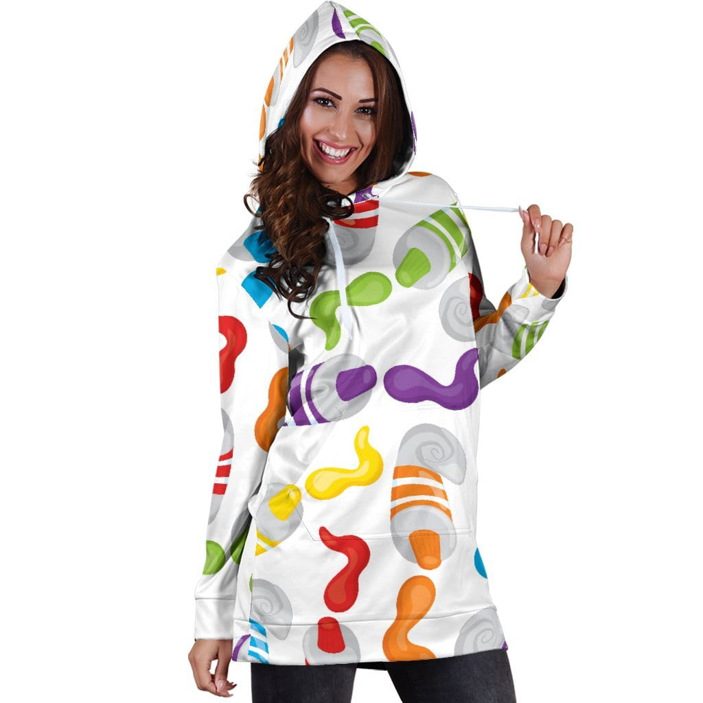 Squeezed Paint Hoodie Dress