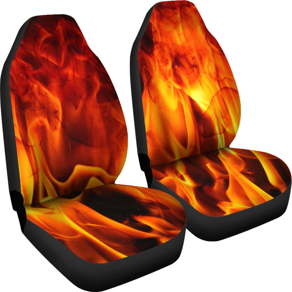 Orange Flames Design 2 Custom Seat Covers