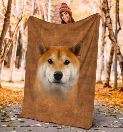 Premium Blanket Shiba Inu Face Hair Blanket
