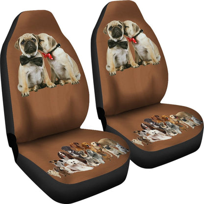 Pugs love Car Seat Covers
