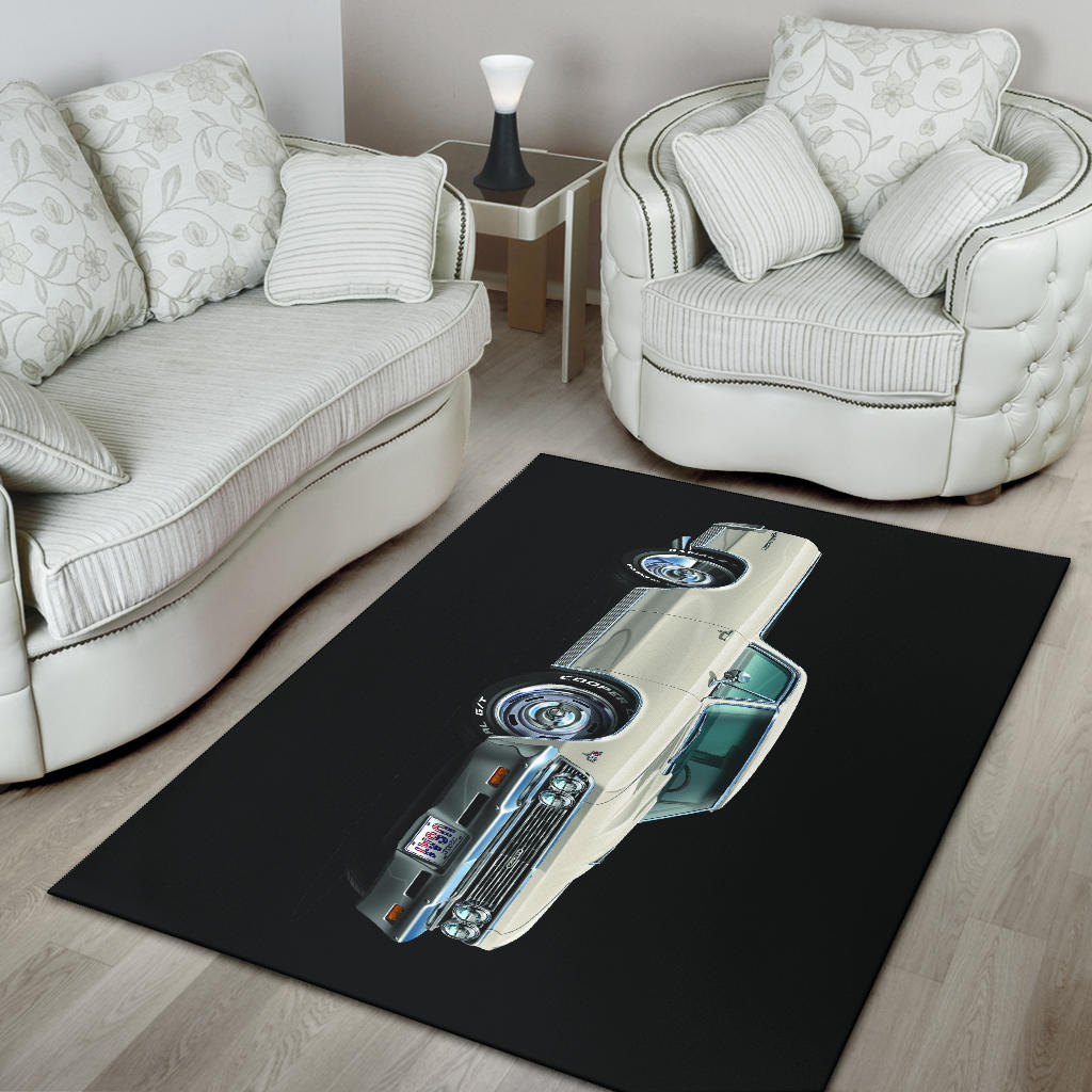 1966 El Camino Muscle Car Art Area Rug