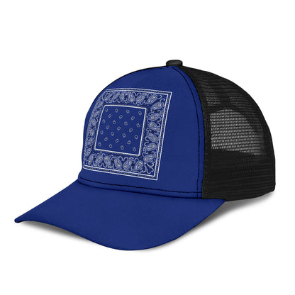 Royal Blue Bandana Mesh Back Cap