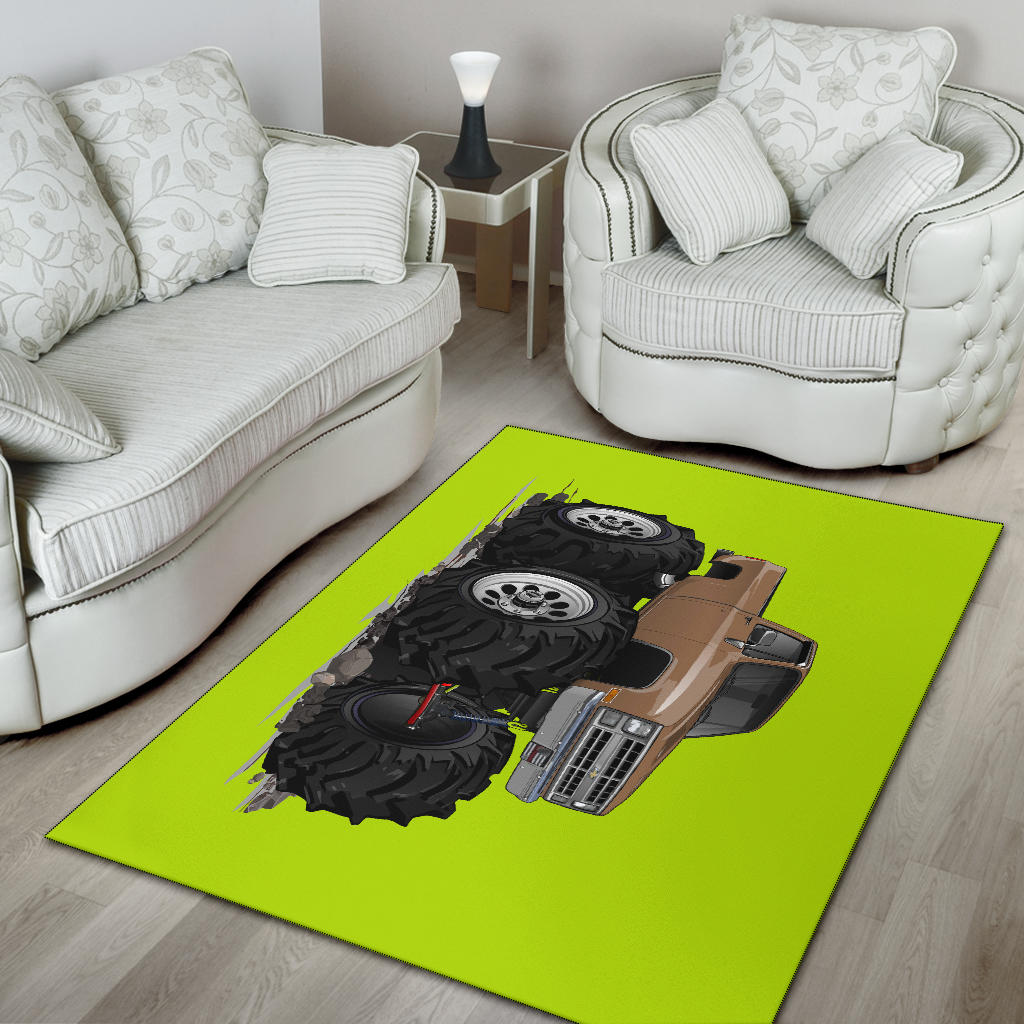 1986 4x4 Pickup Truck Car Art Area Rug