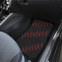 Black Baseball Front And Back Car Floor Mats (Set Of 4)