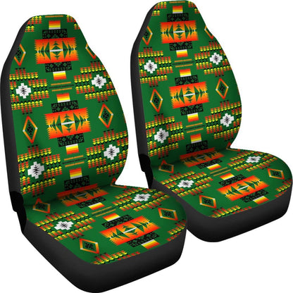 Seven Tribes Green Car Seat Covers