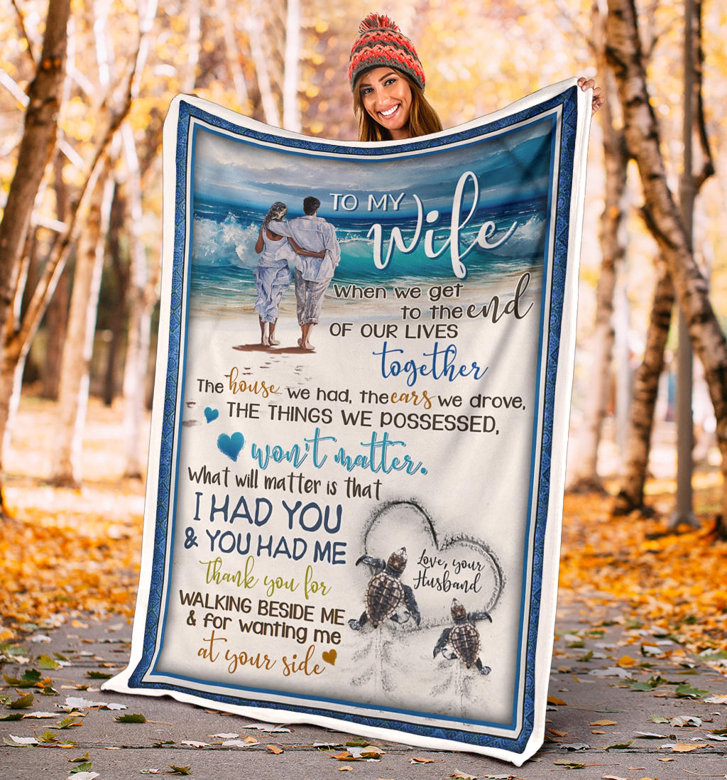 To My Wife Premium Blanket