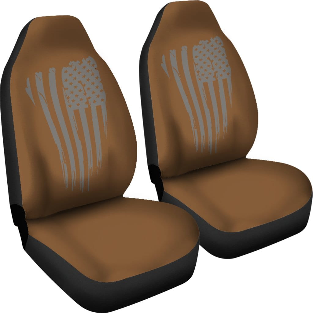 Tan American Flag Car Seat Covers