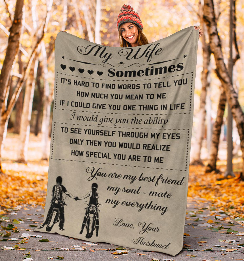 To My Wife Premium Blanket