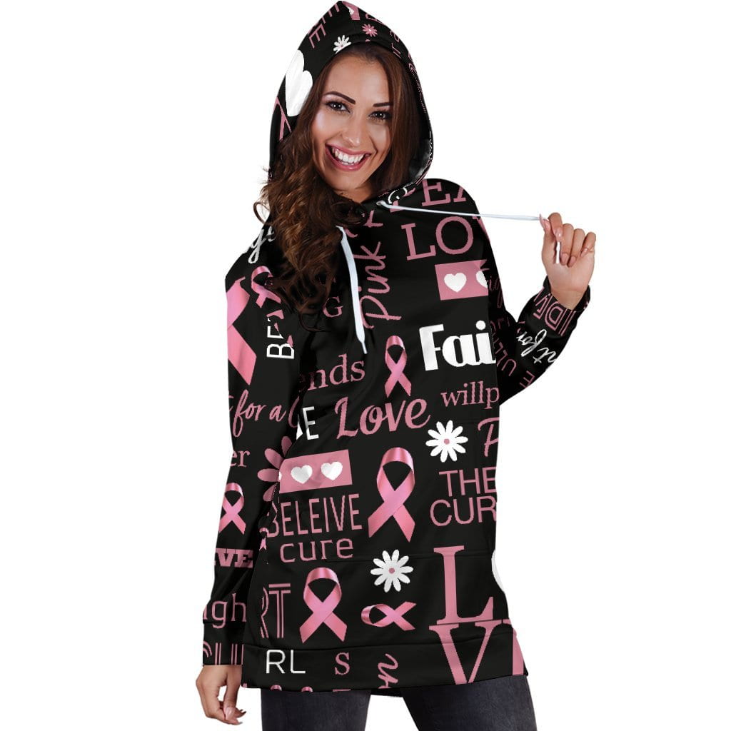 Breast Cancer Awareness Hoodie Dress