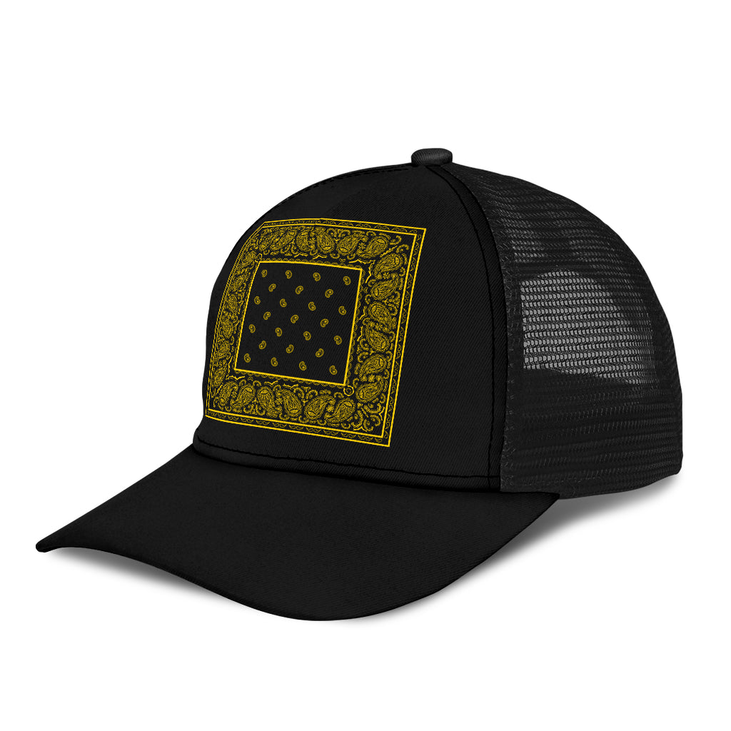 Black Gold Bandana Mesh Back Cap