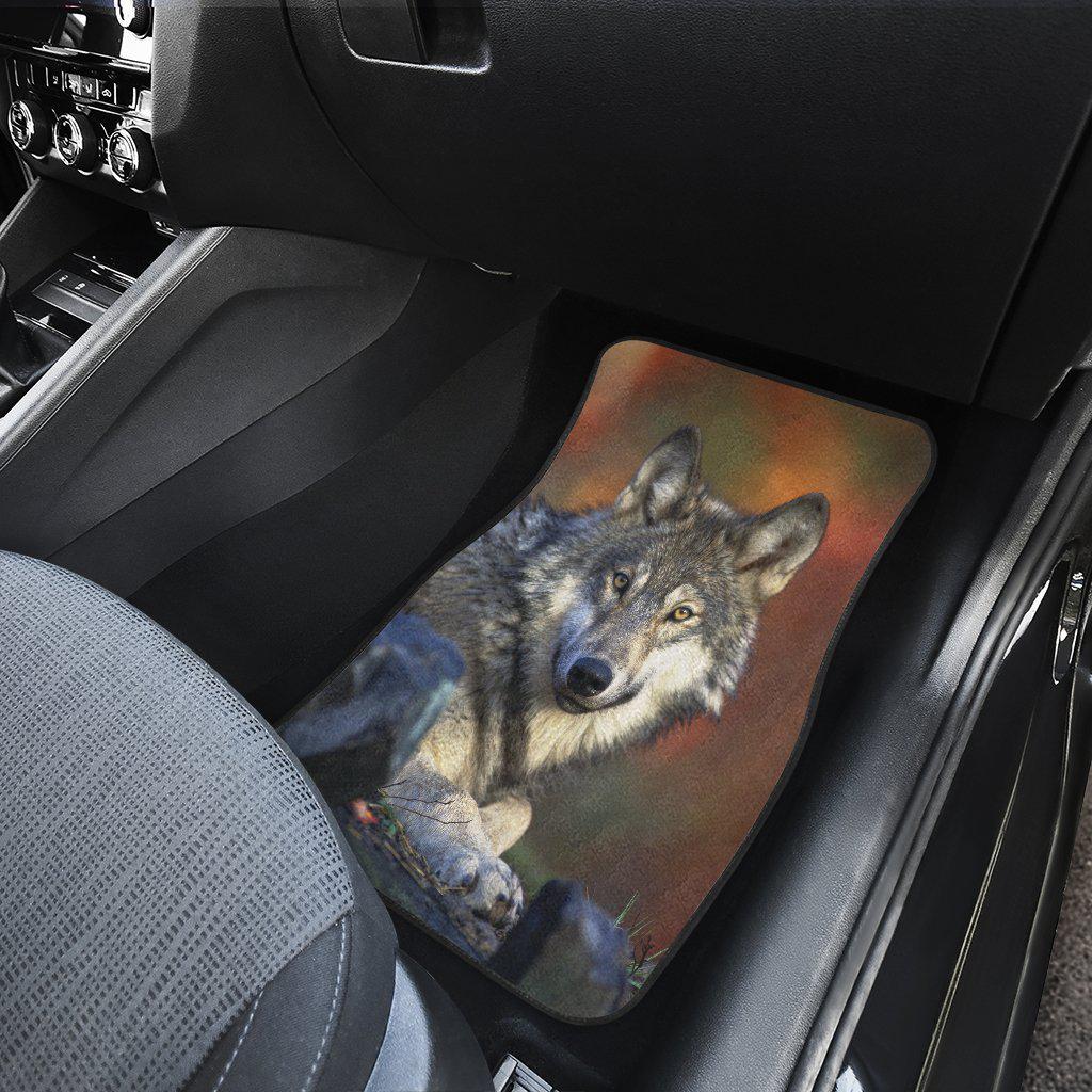 Wolf Car Mats Husky Front and Rear Car Floor Mats Set of 4