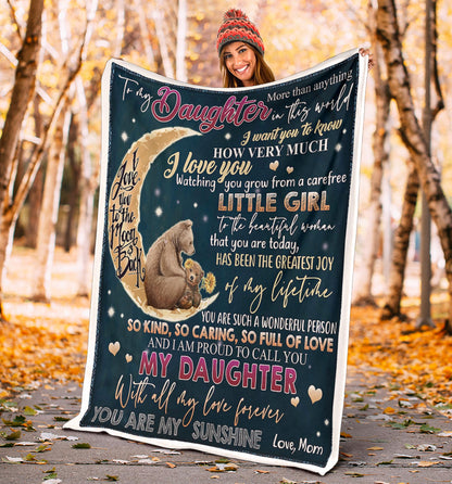 To My Daughter Premium Blanket