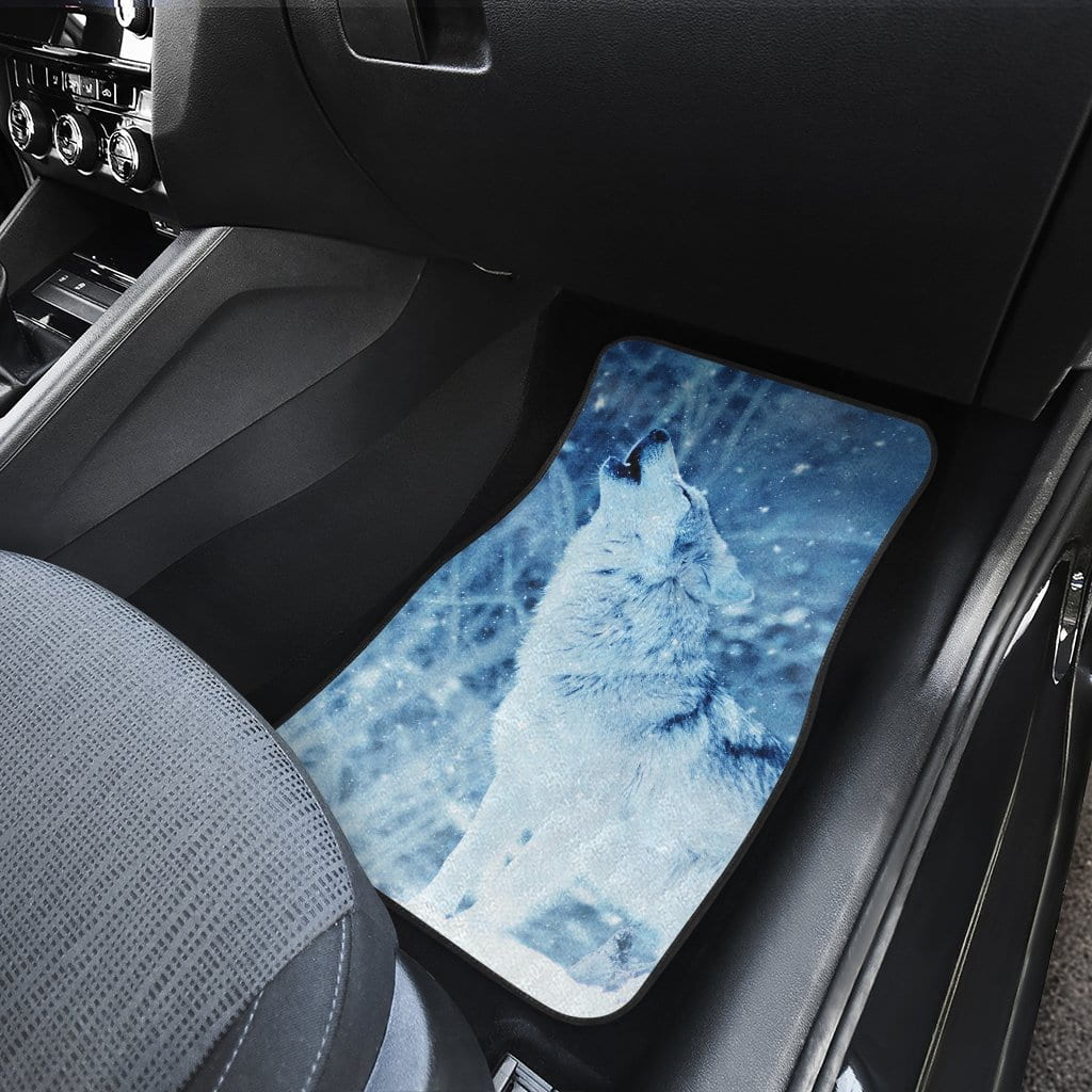 Howling Wolf Design Car Mats