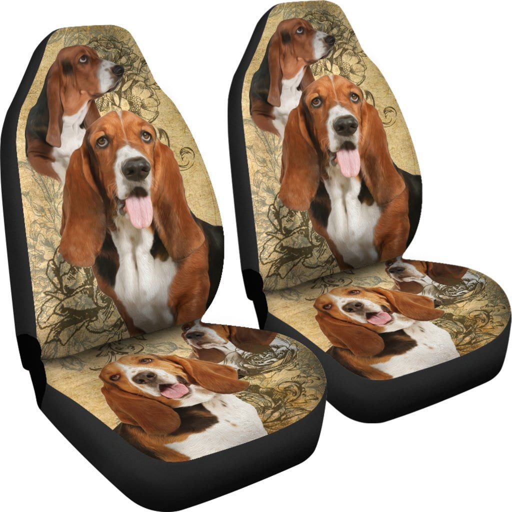 Basset Hound Car Seat Covers (Set of 2)