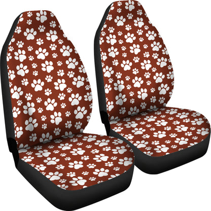 Paw Prints Front Car Seat Covers