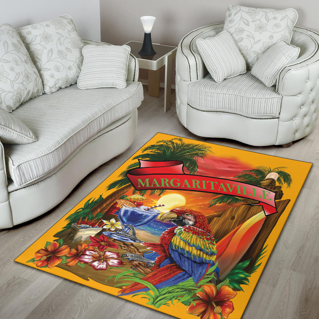 Margaritaville Orange Parrot Beach Area Rug
