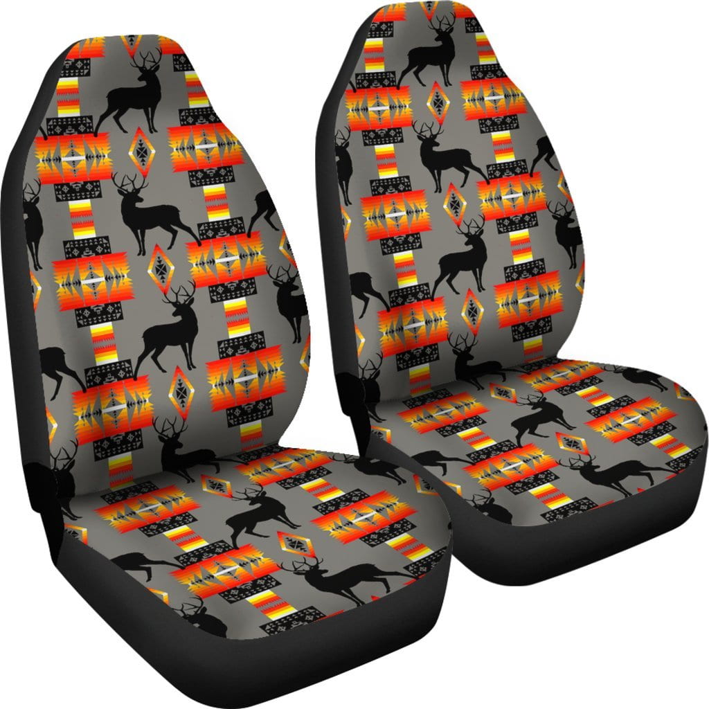 Deer Gray Set of Car Seat Covers