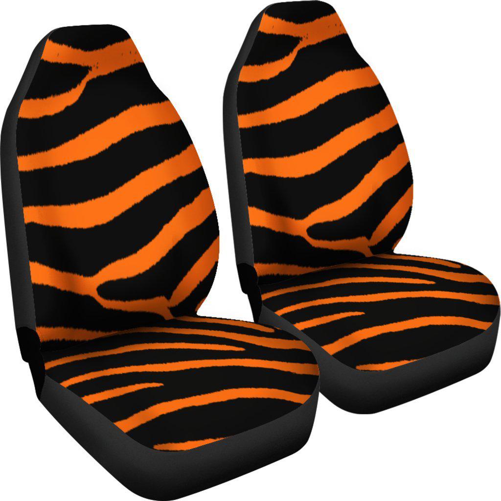 Zebra Orange Design Seat Covers