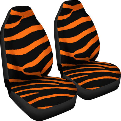 Zebra Orange Design Seat Covers
