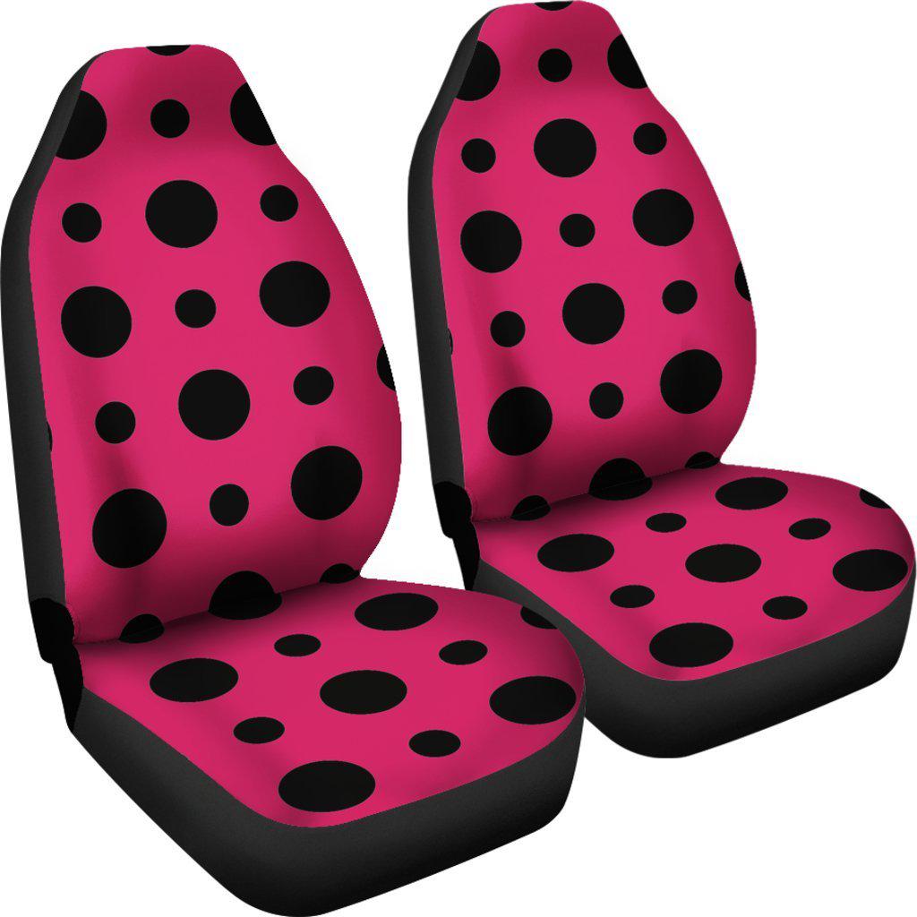 Pink Polka Dots Design Seat Covers