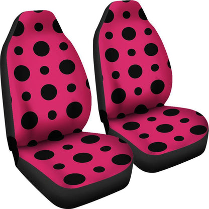 Pink Polka Dots Design Seat Covers