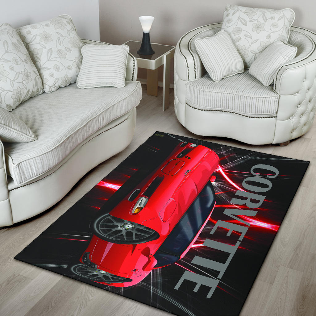 1997 Corvette Wall Art Area Rug