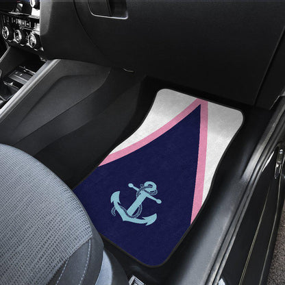 Anchor Pink Arrow Front Floor Mats Set of 2