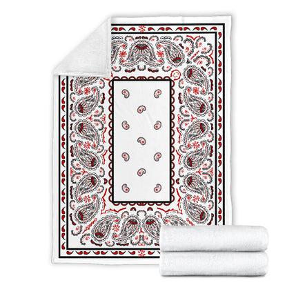 Ultra Plush Wicked White Bandana Throw Premium Blanket