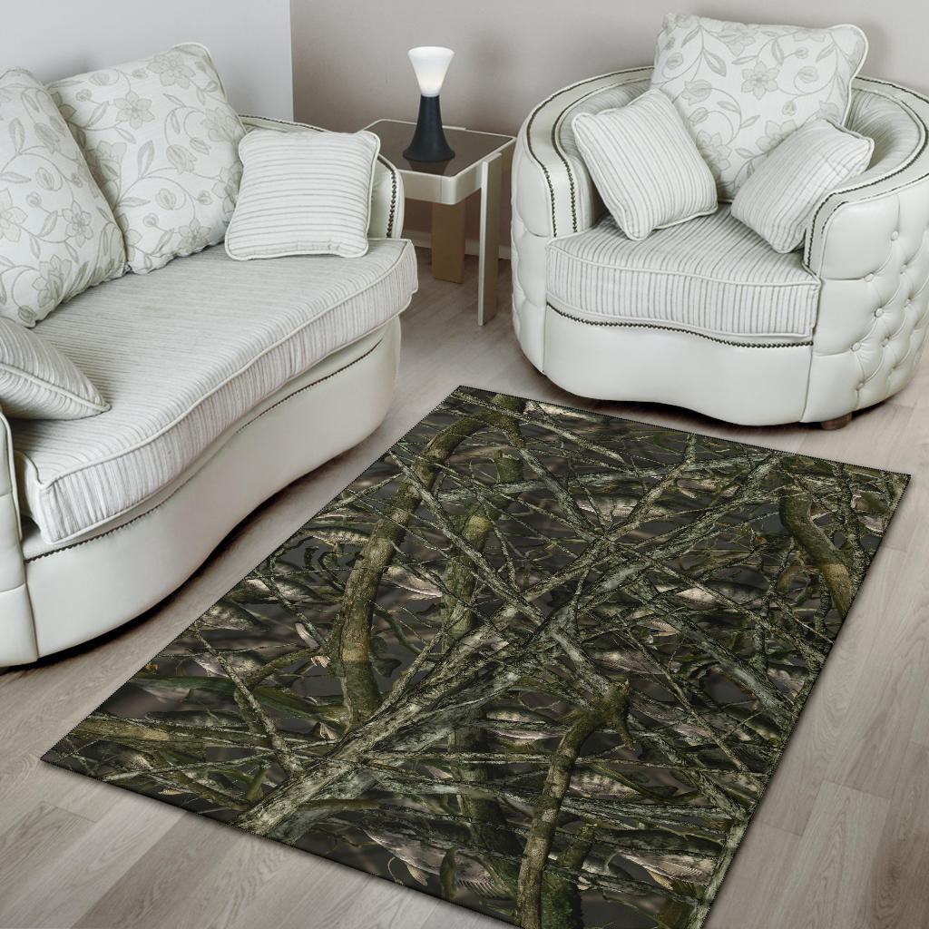 Crappie Fish Camo Bush Area Rug