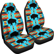 Seven Tribes Buffalo Turquoise Set of 2 Car Seat Covers