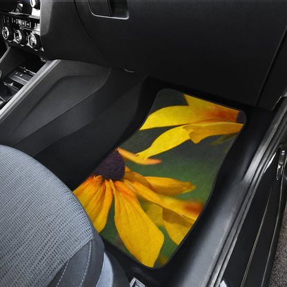 Front and Back Car Mats - Yellow Daisies Design