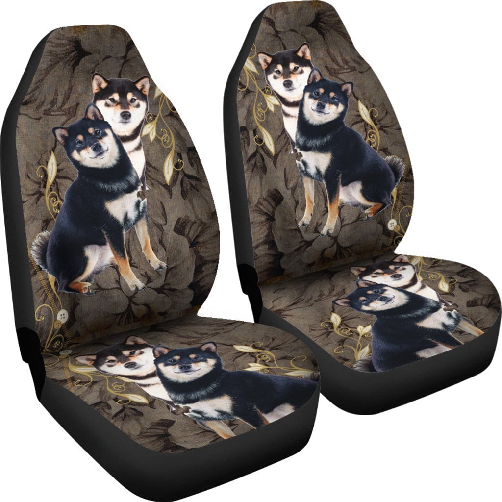 Black Shiba Inu Seat Covers (Set of 2)