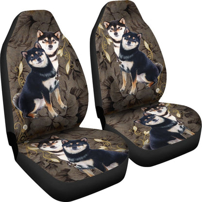 Black Shiba Inu Seat Covers (Set of 2)