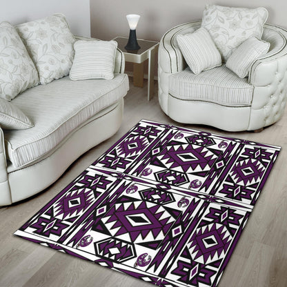 Native Stylish Area Rug Great for any Room Black Bottom  (purple)