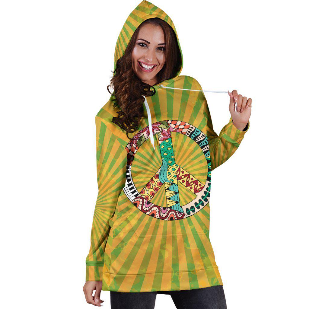 Hippie Peace Women's Hoodie Dress
